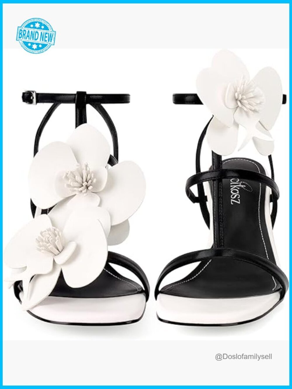 Strappy High Heel Sandals Open Toe Ankle Stitch Square Toe Wedding Bride Dressy